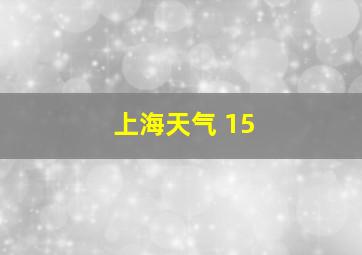 上海天气 15